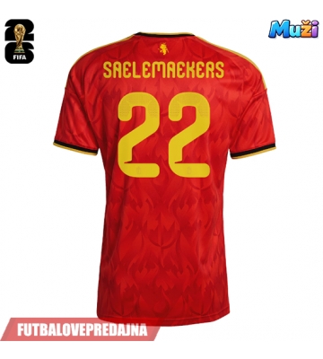 Lacne Muži Futbalové dres Belgicko Alexis Saelemaekers #22 MS 2026 Krátky Rukáv - Domáci